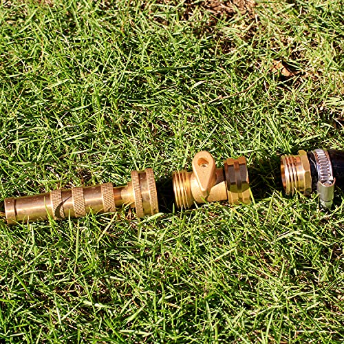 Solid Brass Garden Hose Repair kit Connector with Stainless Steel Clamps, Male Adapter/Female Garden Hose Swivel Fitting… (1/2" Barb x 3/4" Male -2 Sets) - size: 1/2" Barb x 3/4" Male -2 Sets