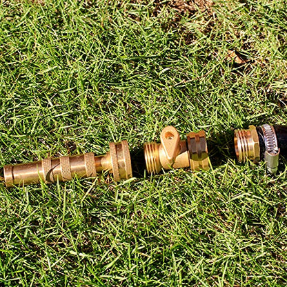 Solid Brass Garden Hose Repair kit Connector with Stainless Steel Clamps, Male Adapter/Female Garden Hose Swivel Fitting… (1/2" Barb x 3/4" Male -2 Sets) - size: 1/2" Barb x 3/4" Male -2 Sets
