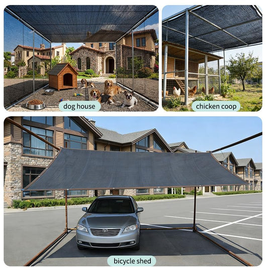 Garden Shade Cloth Suitable for Plants Outdoor Vegetables with Buckle Holes Greenhouse Chicken Coop Dog Kennel Courtyard Shade net Tarp Netting Waterproof Fabric 70%, 10FT*12FT - color: Style:70%, size: 10FT*12FT
