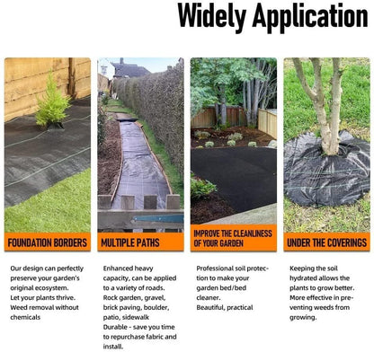 LAVEVE Heavy Duty Weed Barrier Landscape Fabric 3FT x 300FT - size: 3FT×300FT