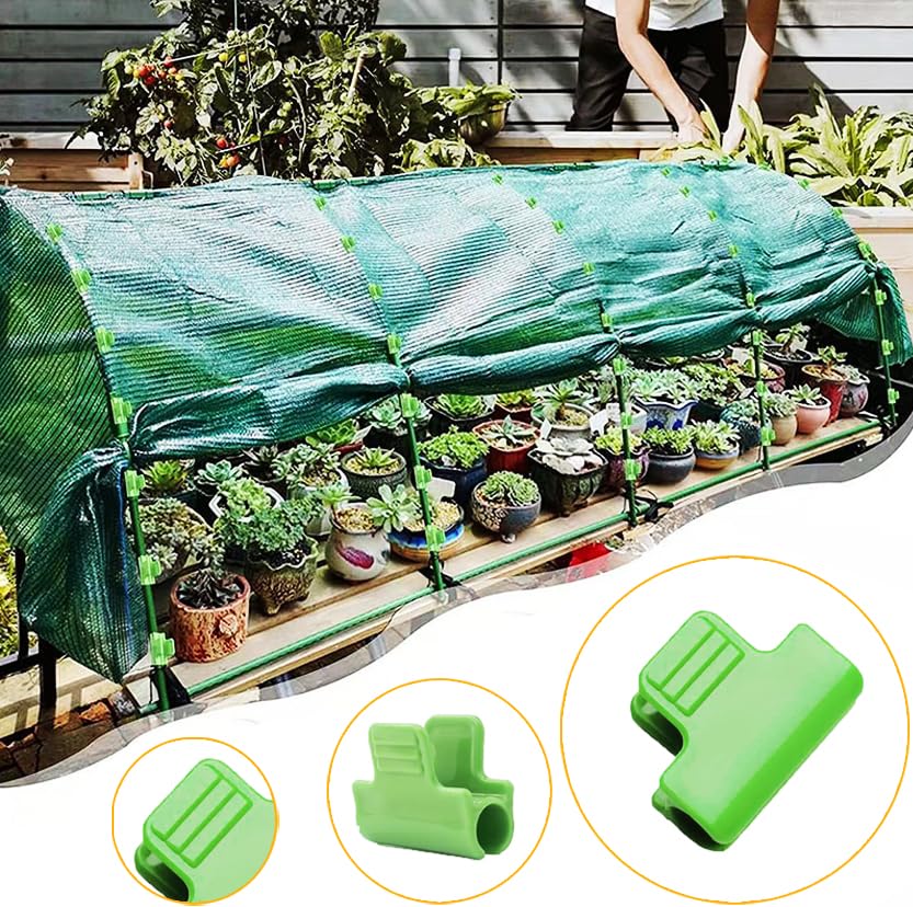 24pcs 19mm Garden Clamp, Greenhouse PVC Tube Clip for 18-20mm Pole - color: 19mm, size: 24pcs