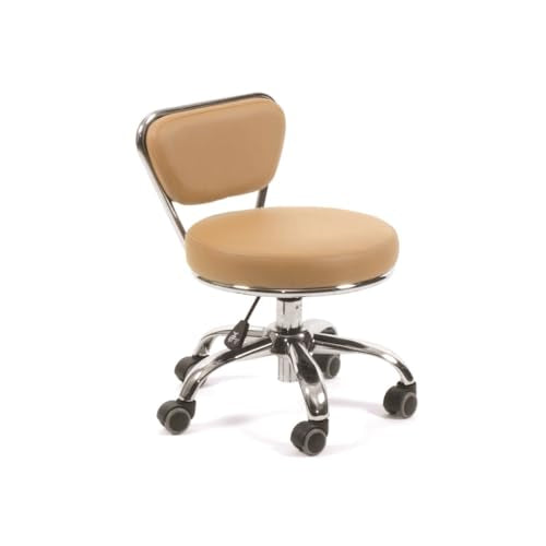MAYAKOBA Dayton Garage Rolling Seat (Cashmere) Pneumatic, Short Stool with Adjustable Height 13"-15", Perfect for Garage Task, Home Cleaning, Bathroom Short Seat, Technician Task - color: Cashmere